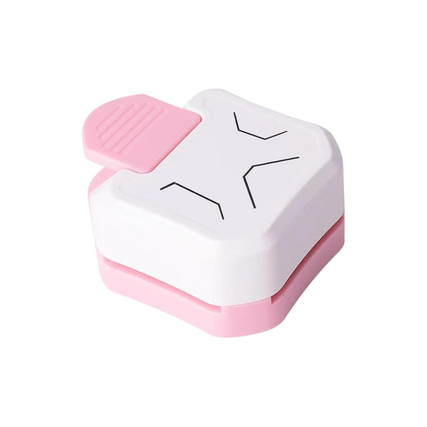 3-in-1 paper corner rounder, pink (Corner radii: R4mm, R7mm, R10mm)