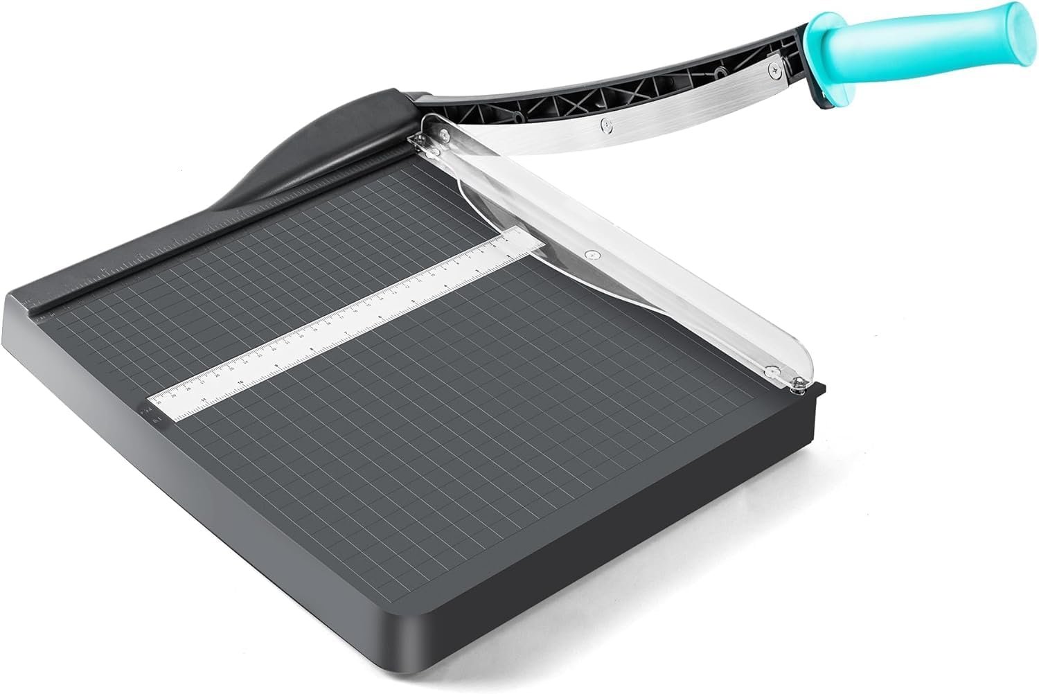 Guillotine-Style Paper Cutter, 12-inch heavy-duty trimmer, 18-sheet capacity