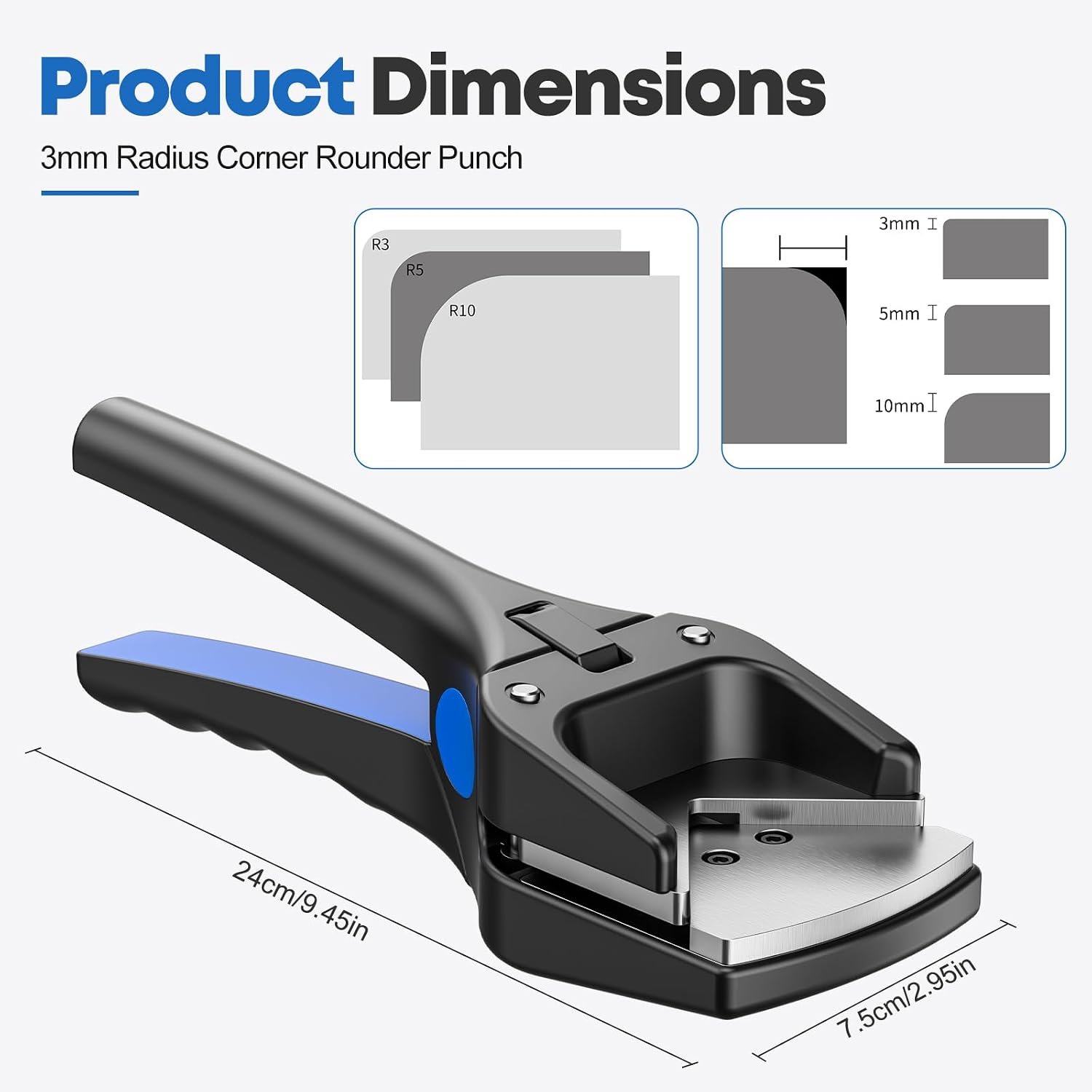 Corner Rounder Punch, R3mm Handheld Paper Rounder - Image 2