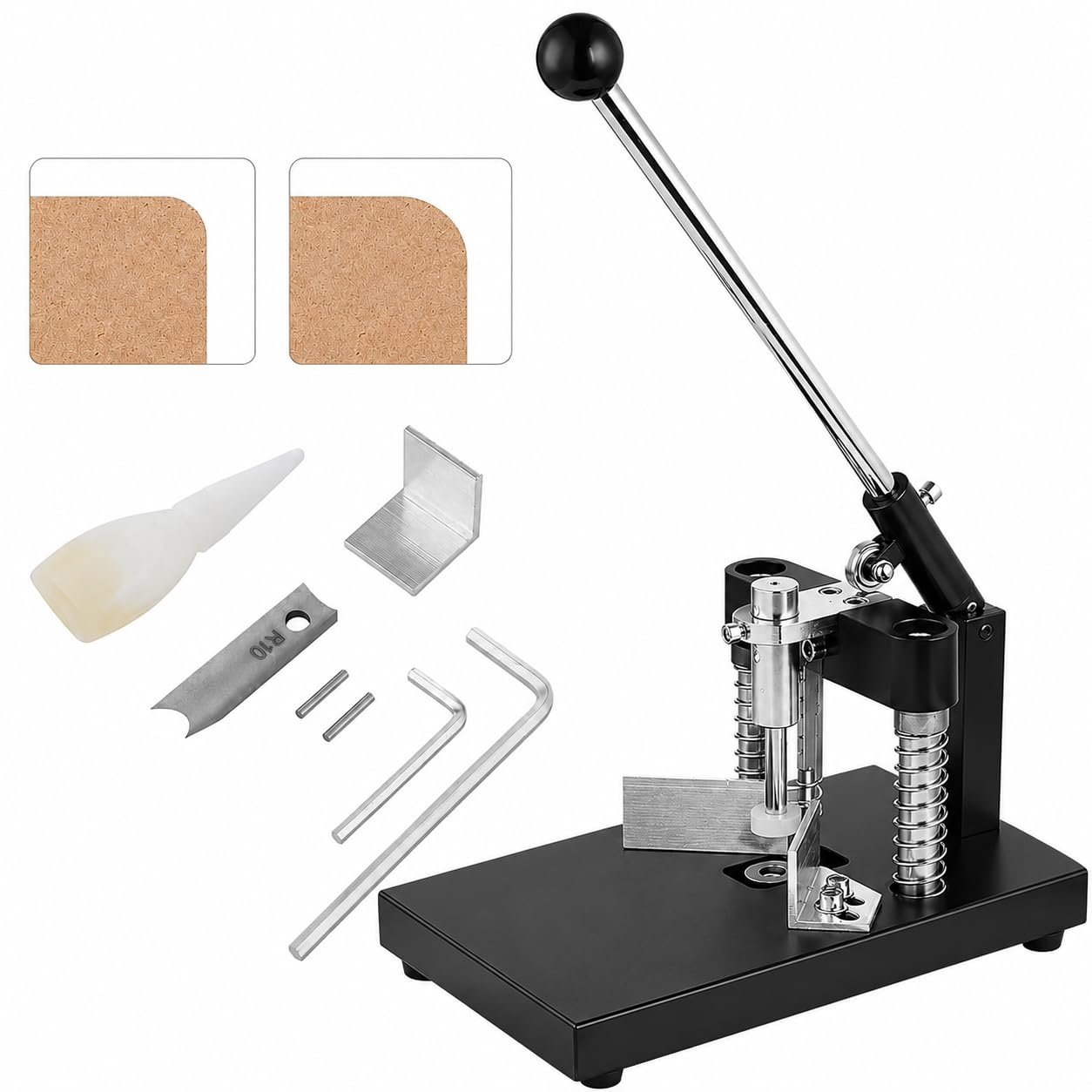 Heavy Duty Corner Rounder Punch, R6/R10 Dies, 1.2 in Capacity