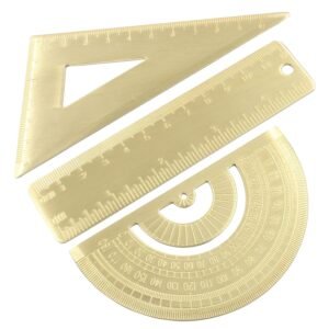 3 Pack Brass Mini Ruler Set