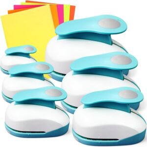 6-piece round corner punch set (Sizes: 3, 2, 1.5, 1, 0.6, and 0.3 inches)