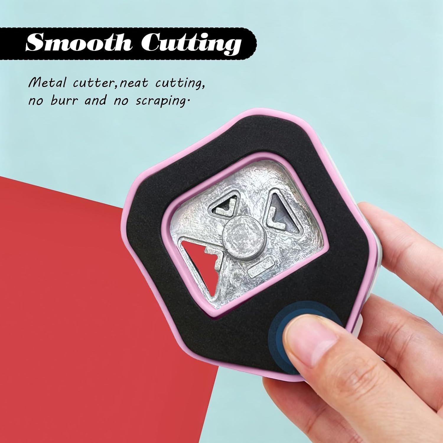 3-in-1 paper corner rounder, pink (Corner radii: R4mm, R7mm, R10mm) - Image 2
