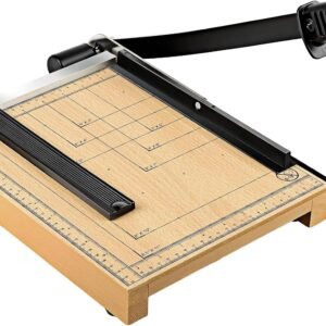 12-inch Wooden Paper Cutter, heavy-duty trimmer, 12–16 sheet capacity