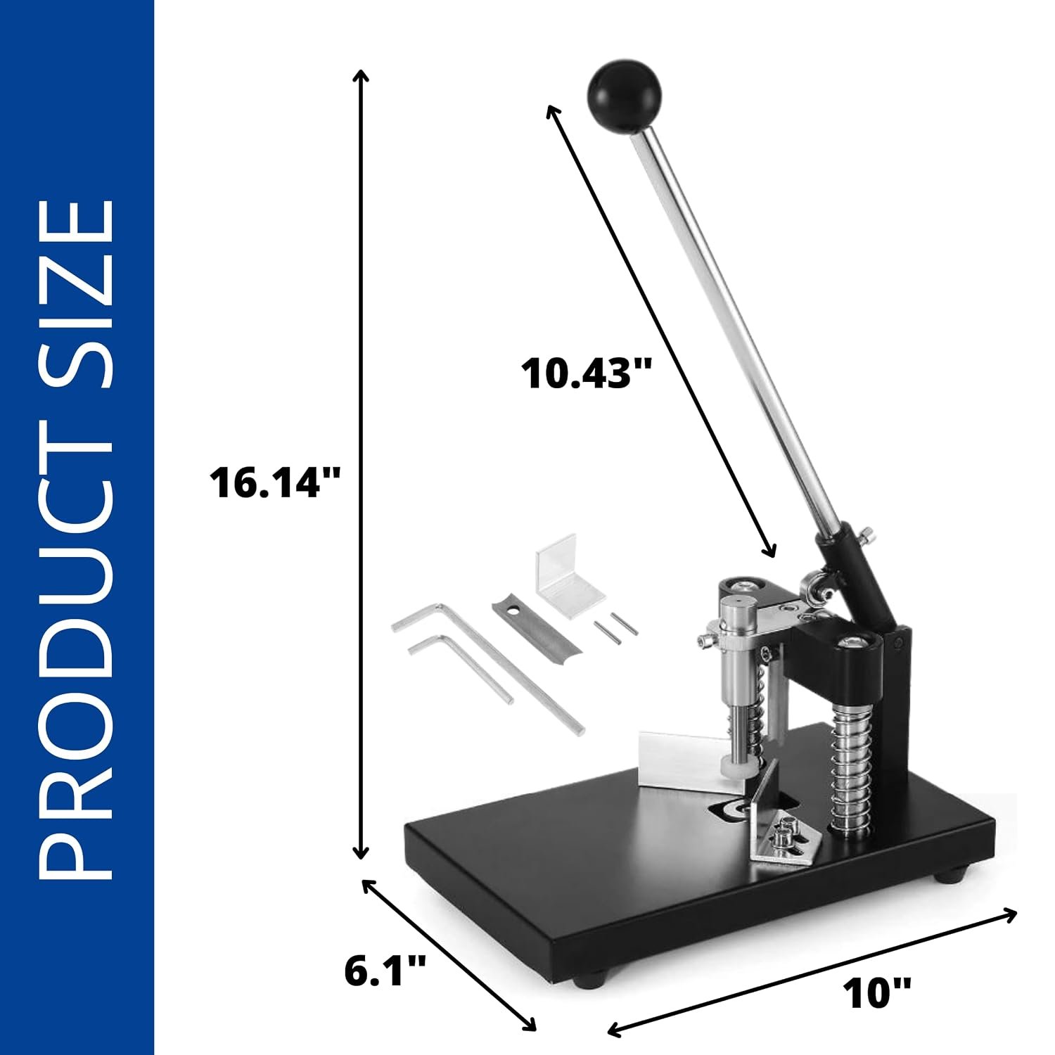 Heavy-duty black corner rounder – supports R6mm/R10mm radii and a 30mm (approx. 1.2-inch) cutting capacity - Image 2